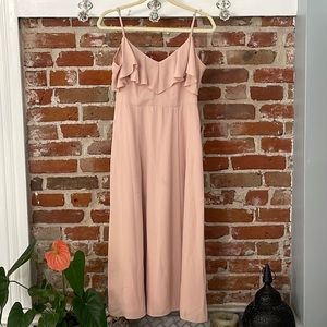 Show me your Mumu pale pink chiffon ruffle dress size small